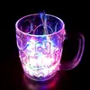 50pcs 550ml LED Beer Mug Plastic Large Capacity LED Flashing Beer Cup Fancy Light Glass Color Changing Bar Decoration