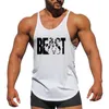 Men S TANK TOPS COMOLL GYMS Män ärmlös för pojkar Bodybuilding Clothing Underhirt Fitness Stringer Vest 230522