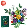 Flower Fomantic Bouquet Rose Orchid Building Block Bicks Toy Creative Diy Plants Bouwstenen speelgoedgave