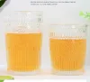 Bicchieri in rilievo vintage Bicchieri da vino trasparenti con girasole dorato 380ML 300ML Tazze da caffè Tazze per acqua potabile Vestito per matrimoni e feste A0026