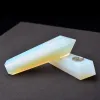 Wholesale Raw Natural White Opal Crystal Smoking Pipe Rock Stone Quartz Point Obelisk Hexagonal Wand Tobacco Cigarette