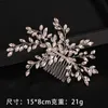 Hårklämmor Barrettes Rhinestone Crystal Wedding Comb Bridal Women Combs smycken Tillbehör Huvud Ornament Bride Party HeadDress