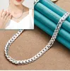 Chains ZG 925 Sterling Silver Rope Chain Necklace Stainless Steel Never Fade Waterproof Choker Men Women Jewelry Color Gi