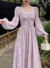 Casual Dresses Vintage Women Dress Slim A-Line Elegant Party Birthday Summer Vestidos Female Fashion One Pieces Robe Mujers Clothes