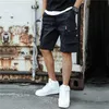 Mens Shorts Men Cargo Tactical Joggers 작업 캐주얼 바지 남성 멀티 포켓 버튼 느슨한 넓은 다리 무릎 길이 여름 230522