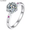 Bandringar Promotion Steel Cutout Set Crystal Diamond Rings Ring Jewelry Bride Wedding Engagement Anniversary Gift J230522