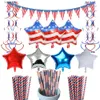 Party Decoratie Amawill American Independence Day Stars en Stripes Foil Ballonnen 4 juli Spiral Hanging Swirl Pendant Spiral Decorations T230522