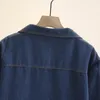 Dış giyim artı boyutu Jean Ceket Kadınlar için 2023 İlkbahar Yaz Terazi Yaka Denim Ceket Gevşek Outewear Büyük Boy Tur Giysileri S6-5625