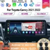 Para Toyota Camry 2021 2022 12,3 polegadas de tela de tela multimídia player player GPS Navigation Radio Android 12 8+128g CarPlay DSP Sound-3