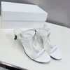 Designerskie sandały damskie buty na wysokim obcasie modne klapki połączenie kryształowe 6CM kot obcas buty sukienka okrągłe Toe z wystającym palcem w stylu Casual, imprezowa kapcie