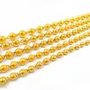 Colliers Collier de perles en or pur 18 carats pour hommes, chaîne véritable solide pour femmes, mariage de luxe, bijoux fins, cadeaux pour hommes