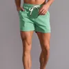 Nya mäns bomullssportbyxor, löpande fitnessbyxor, heta säljer herrbyxor, hög elasticitet avslappnade fyra vägar, shorts, shorts