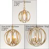 Chandeliers Globe Cage Round Metal Suspension Lights Sphere Golden Hanging Lustre Loft Nordic Kitchen Lamp European Modern Light