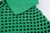 Chemisiers pour femmes lâche maille tricot pull haut 2023 femmes vêtements d'été évider chemisier chemise à manches courtes t-shirt femme Crochet porte