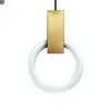 Hänglampor minimalism modern glansguld T5 LED -lampor luminarias belysning för villastrappor inomhuslampa fixturer