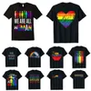 Mens T Shirts LGBT Rainbow 3D Kort ärmskjorta Män och kvinnor LGBTQ-kläder T-shirt för kvinnors topp Tees