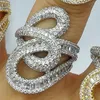 Bandas Godki Monaco Diseño Crossover de lujo Anillos apilables para mujeres Cubic Circon Engagement Dubai naija anillo de dedo nupcial