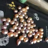 Polacco Più popolare Forma di riso Perle naturali sciolte 5x7mm7x12mm mezzo foro bianco / rosa / viola / senza foro perle d'acqua dolce per orecchini