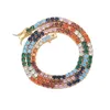 Necklaces 3mm Colorful stone Brass CZ Tennis Chain Hip hop Jewelry zircon Necklace Iced Out BC209