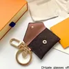 Designer Letter Wallet Keychain Keyring Fashion Purse Pendant Car Chain Charm Brown Flower Mini Bag Trinket Gifts Accessories no box JXHE