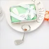 Noble Wedding Favors Silver Golf Clubs Bottle Opener in Gift Box Sports Theme Party Return Presents Golf Racket Beer Openers
