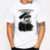 Camiseta masculina camiseta de camiseta de verão camisa de algodão curta masculino casual tshirt moda panda 3d impressão hip-hop tee masculino top