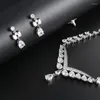 أقراط القلادة مجموعة وصول Weiman Jewelry Factory Outlet Sparkly Cubic Zirconia الزفاف الزفاف و