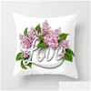 Pillow Case Happy Valentines Day Pillowcase Love Make Up Letter Print Er Couple Home Sofa Throw 45X45Cm Drop Delivery Garden Textile Dhbul