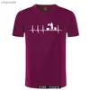 Herren T-Shirts Herren T-Shirts Individuell Lustiges T-Shirt Mann Baumwolle Herzschlag Imkerei Imker Cooles Shirt Spaß Geschenk Sommer Männer L230518