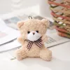 Cute Soft Stuffed Bear Mini Teddy Bear Dolls Plush Toys Key Chain Party Wedding Xmas Decoration Gifts Kids Keychain Pendant Doll Birthday Christmas Gifts