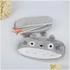 Potloodzakken 15 pc's Lot Cartoon Totoro Style Plush ritssluiting Cosmetische tas Pak Writing Supplies Office School Supplies257D Drop Lever Dh2UI