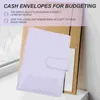 Gift Wrap Change Storage Book Cash Wallet Pocket Booklet Envelopes Budget Pu Money Binder Zip Around