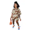 Women Camouflage Tracksuits Shorts Set Casual Loose T-shirt and Summer Fashion 2 Piece Outfit Jogging Suits 7977