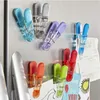 200Pcs Magnetic Refrigerator Stickers Magnetic Multipurpose Bag Clips Bag Fresh-Keeping Clamp Magnet Message Posted Kitchen tool