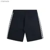 Men's Shorts 2023 Summer New Little Monster Eyes Printed Ribbon Spliced Capris Loose Relaxed Trendy Shorts