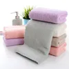 Bath Towel Microfiber Fluffy Bath Towel Solid Color Breathable Hand Towel Water Absorption Polyester Spa Towel For Bathroom