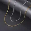 Kedjor boxkedjor halsband för kvinnor män 1,5 mm rostfritt stål mode minimalistiska choker födelsedagsmycken gåvor