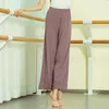 Abbigliamento da palcoscenico Pantaloni da pratica di danza latina per donna Abiti a 4 colori per adulti Pantaloni Rumba da allenamento standard moderni DWY5267