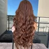 دانتيل الشعر الاصطناعي للنساء موجة الجسم البني الداكن مسبقًا مجعدًا أماميًا مع Babyhair Glueless