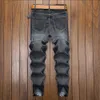 Herren-Jeans, Herren-Jeans, Frühling, Sommer, mikroelastisch, gepunktet, lässig, Jugend, Baumwolle, mittelhoher Bund, normale Hose, schwarze Jeans, P230522