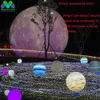 PVC Waterproof 1.5 Meter Giant Inflatable Moon With Colorful Led Light Big Hanging Plant Balloon For Party Decoration