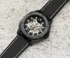 2023 nouvelle montre hommes loisirs diamant montres or boîtier en acier cuir Quartz montre-bracelet bracelet mâle Relogio Masculino foss4