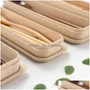 Set di posate Bacchette di legno Cucchiai Set di coltelli Stoviglie portatili con scatola di imballaggio per camma da viaggio Drop Delivery Home Garden Kitch Dh5Av