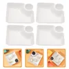 Besteck-Sets, 4-teilig, Gemüsetablett, Sushi-Dip-Schüssel, quadratische Form, Saucenschale, Chip-Dip-Set, Müsliteller, Käse