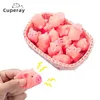 Dog Toys tuggar husdjur leksak söt rosa gris pressar squeaky ljud mjuk gummi mini leksak tugga interaktiva spel tränar roliga leksak husdjur leveranser 10 st g230520