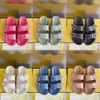 Luxe mode F Sandalen Designer Pink Cowhide Leather Slippers Dames Heren Glaasjes Paltform Glijbanen Buckle Strap Flat Casual Shoes Flip Flops Women Snerakers