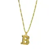 Chains A-Z Letter Initial Necklaces For Women Men Gold Color Stainless Steel Necklace Pendant Jewelry Male Female Neck Chain Collier