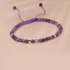 Strand 4mm Fine Beads Purple Crystal Bracelet Woven Lovers Yoga Ornaments