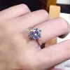 Band Rings Iogou D Moissanite Ring 3CT Diamond Engagement Ring Solitaire for Women 2ct Moissanite Ring med certifikat 14K Rose Gold Ring J230522