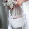 Inne imprezy imprezowe 20 cm biały kwiat dziewcząt Kosz jedwabny kosz na kwiaty Bridekids ręka odbyła się ceremonia ślubna dekoracje 230522